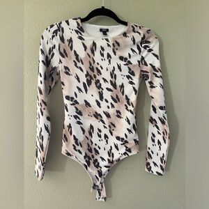 Express Body Contour Body Suit Cheetah Print